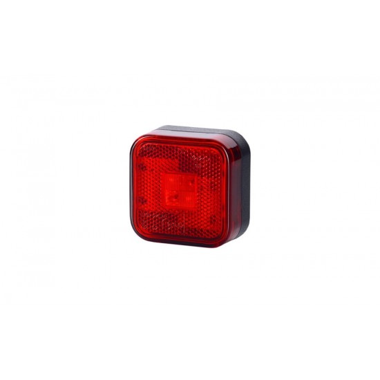 Lampă poziție pătrată, Horpol, reflectorizantă, cu LED roșu Lampă poziție pătrată, Horpol, reflectorizantă, cu LED roșu