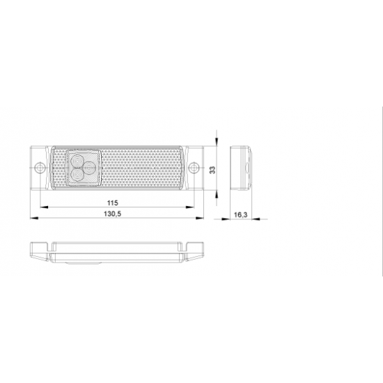 Lampa marcaj reflectorizant 33*130/115 12-24V LD 127