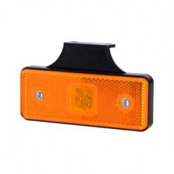 Lampa gabarit cu suport, marcaj lateral,  dreptunghiulara, LED portocaliu, alimentare 12/24V